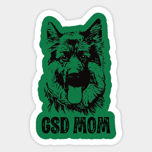 GSD Mom - German Shepherd Dog Mom Sticker by DoggyStyles